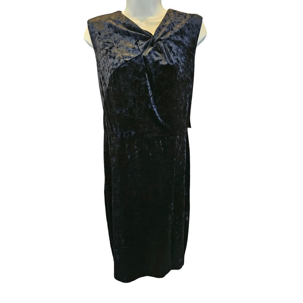 NY&C 8 black velour side tie sleevless velvet long chic classy dress whimsigoth